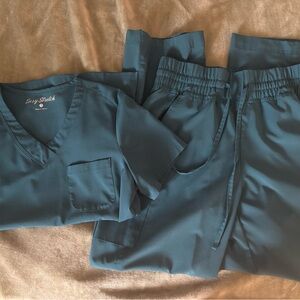 Caribbean Blue Scrub Set